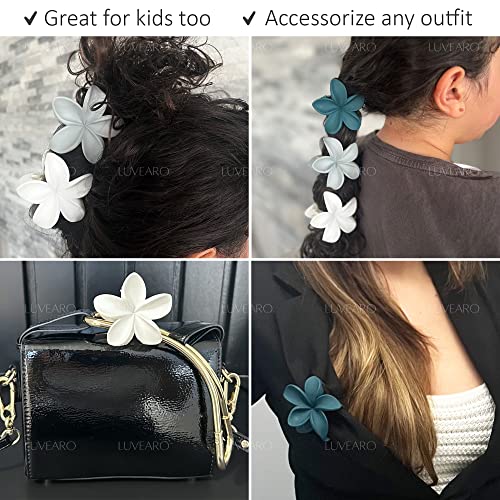 Flower Hair Clips for Women 2.8 Inch for Thick Thin Curly Hair Accessories, Cute Girl Gifts, Strong Hold, Decorative Matte Colors