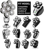 7 Blades Head Shaver Replacement Heads Electric Shaver Universal Replacement Blade Head Electric Razor for Men (7D Silvery)