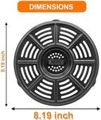 Air fryer Accessories for Ninja AF101 AF161 AF150 Air Fryer, 8.2'' Round Food Grade Air Fryer Grill Pan Grill Plate Crisper Plate Replacement Parts Tray Rack Compatible Ninja Foodie Pressure Cooker