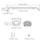 24 Inch Anti Slip Shower Grab Bar Oil Rubbed White 1.25" Diameter,Munzong Bathroom Grab Bar, Knurled Bathroom Balance Bar,Safety Hand Rail Support Handicap Elderly Senior Assist Bath Handle
