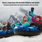 Snow Tube - Super Big 47 Inch Inflatable Snow Sled - Heavy Duty Snow Tube Made by Thickening Material of 0.8mm - Leisure Winter Inflatable Snow Tube with Waterproof Carrying Bag Repair Kit Kids Adults