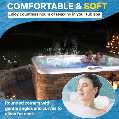 1-Pack 1411501 77228 Spa Neck Pillow for Hot Spring Highlife Series Spas from 2014-Current, 14" L X 5.5”W, Cool Gray, Hot Tub Spa Head Rest Pillows for Watkins Five Years Free Replacement