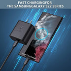 2025 New 45W Super Fast Charger USB C Android Phone Charger Fast Charging Replacement for Samsung Galaxy S25/S25 Ultra/S25+/S24 Ultra/S24/S24+/S23 Ultra/S23/S22/S20/S21/Note 10,Galaxy Tab, 6ft C Cable