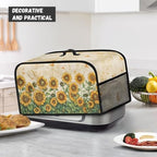 GLENLCWE Field Sunflower Crock Pot Cover Dust Cover Butterfly Slow Cooker Covers Oval Foldable Portable Dust Covers for 6qt Instant Pot and 6qt Slow Cooker Kitchen Accessories