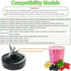2 Packs Ninja Blender Cups &7 Fins Ninja Blender Blade Replacement Compatible with BN401 BN751 BN801 BL642 BL480-30 BL490-30 BL640 CT680 CT640C CT641 NN100 NN210 NN102 BL2012