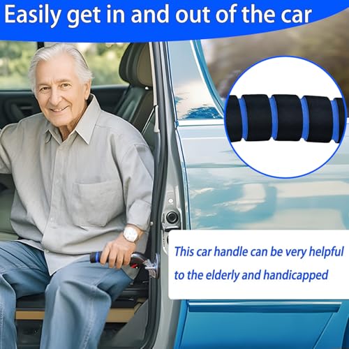 KOUNATSURI Car Door Handle for Elderly Car Handle Assist Support Handle Multifunction Handle for Elderly and Handicapped(Blue)