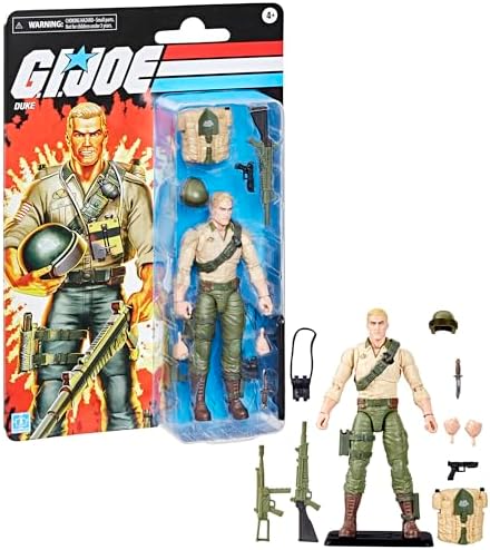 G.I. Joe Classified Series Retro Cardback Duke, Collectible 6-Inch Action Figure with 10 Accessories