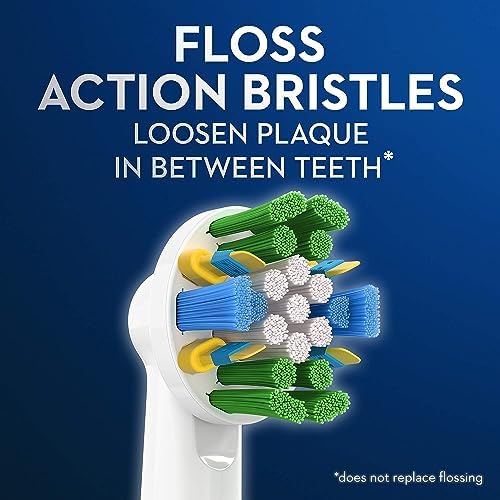 Oral-B Floss Action Replacement Brush Heads for an Oral-B Electric Toothbrush, Pack of 6