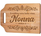 AceThrills Nonna Gifts - Engraved Bamboo Cutting Board 12.3"L x 8.7"W x 0.4"Th - Nonna Mothers Day Gifts, Gifts for Nonna Christmas Gifts, Nonna Gifts from Grandkids