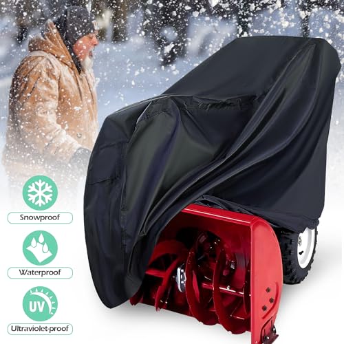 Snow Blower Cover, All Weather Premium Waterproof Dustproof Snow Thrower Cover Heavy Duty Superior UV Protection Universal Fit with Storage Bag (50.39"L x 32.67"W x 40.15"H)