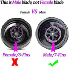 [Upgrade ] Replacement 7-Fins Male Blender Blade Parts Compatible with Ninja Auto iQ Blender [4 Inch Male 7 Fins ONLY]