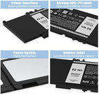E5470 battery E5570 battery 6MT4T Battery Compatible with Dell Latitude 14 5470 E5470 15 5570 E5570 Precision 15 3510 M3510 Series Notebook Replacement for 7V69Y TXF9M 79VRK HK6DV 07V69Y [7.6V/62Wh]