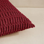 Fancy Homi 4 Packs Burgundy Decorative Throw Pillow Covers 18x18 Inch for Living Room Couch Bed, Holiday Christmas Home Decor Gift, Soft Plush Corduroy Cute Accent Square Cushion Case 45x45 cm