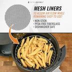 INFRAOVENS Air Fryer Liners Round Reusable Replacement for Parchment Paper, Large Airfryer Accessories For Ninja Pressure Cooker Foodi 5 qt 6.5 qt 8 qt, Secura Ultrean Basket Cover Sheets for Cooking