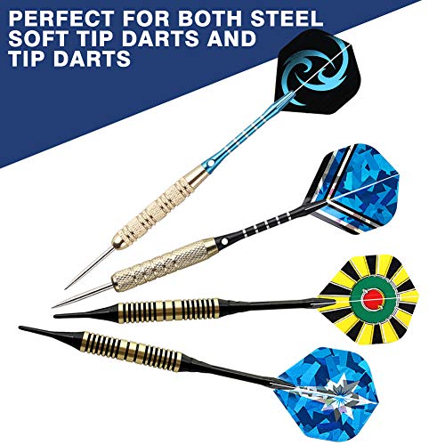 CAVALIERSDARTS Tezoro Standard Dart Flights sets 30 sets 90 pcs Durable Replacement Dart Accessories Parts Supplies, Rich Variety of Designs Tail Wing