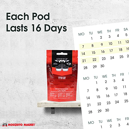 Mosquito Magnet ATRAK3N ATRAKTA Mosquito Trap Attractant Pods – 3 Pack, Red