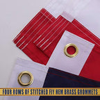 TNS This 4x6 FT Outdoor Embroidered American Flag is the most Durable, Luxury Embroidered Star with Brightly Colored Brass Grommets(4×6 FT)…