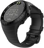 MoKo Suunto Core Watch Band, Classic Replacement Soft Wrist Band Strap with Metal Clasp for Suunto Core Smart Watch, Fits 5.51"-9.06" (140mm-230mm) Wrist, All Black
