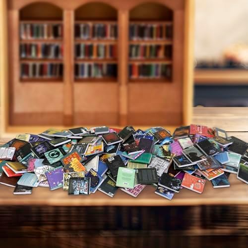 200 PCS Book Miniatures Set, Mini Books for Anxiety Bookshelf, Dollhouse Decor, DIY Crafting, Accessories Mini Miniatures Books