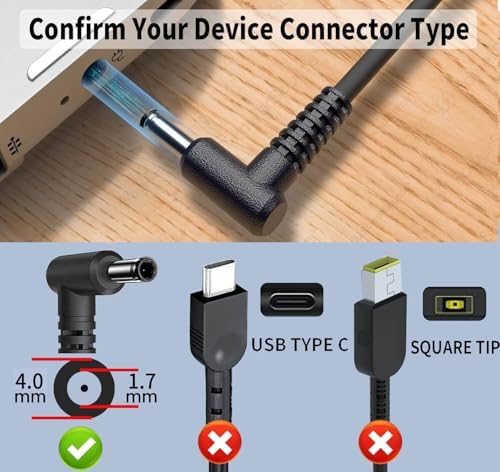 65W AC Adapter Power Cord Replacement for Lenovo Laptop Charger Round Tip,IdeaPad 1 3 5, Flex 4 5 6 11 14 15 1470 1480,IdeaPad 330 330s 310 320 710s S145 S340 V15 Yoga 720 710