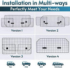 rabbitgoo Dog Car Barrier for SUVs, Adjustable Large Pet Gate, Universal-Fit Divider Cargo Net, Heavy-Duty Wire Mesh Dog Barrier SUV, Van Vehicles Subaru Car Accessories Safety Travel, Standard Model
