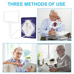 5X Hands Free Magnifying Glass for Reading,Flexible Gooseneck Full Page Magnifier,Large Reading Magnifier for Neck Wear Repair Sewing Low Vision Elderly