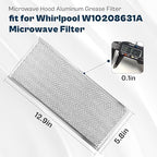 13x6 Range Hood Filter fit for Whirlpool Amana Maytag Kitchenaid Microwave Grease Filter Replacement W10208631A W10208631 prime&swift