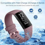 Vancle Bands for Fitbit Charge 4 Bands/Fitbit Charge 3 Bands Women Men[4 PACK], Classic Soft Replacement Sport Straps Wristbands for Fitbit Charge 4 / Charge 3 Fitness & Health Tracker