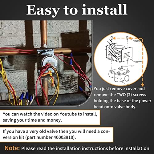 for v8043e1012 Zone Valve Honeywell, 40003916-026 Power Replacement Head, 40004850 001(Lid Model) 2-Way 4-Wire, Normally Closed 24Vac 50/60Hz 18" Leads with End Switch for Honeywell Zone Valve Motor