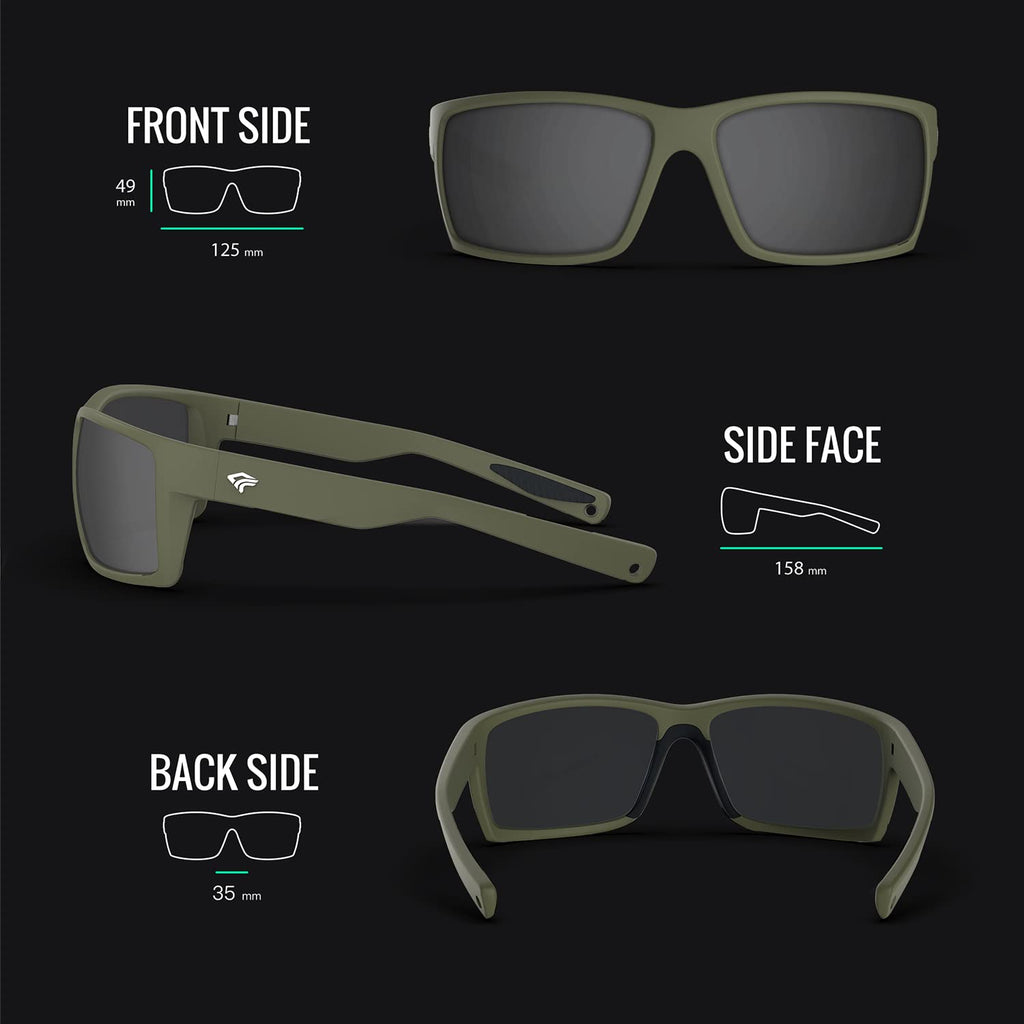TOREGE Sports Polarized Sunglasses for Men Women Flexible Frame Cycling Running Driving Fishing Trekking Glasses TR24 (Matte Blown Sand)