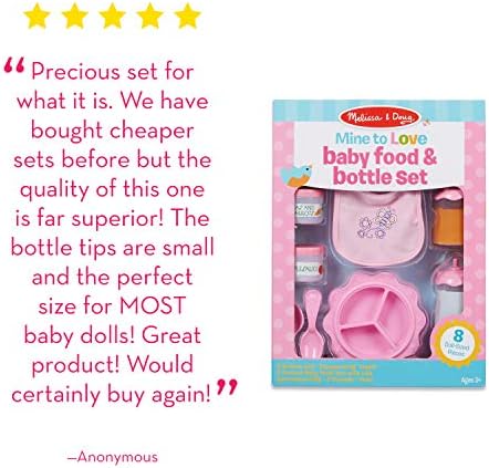 Melissa & Doug Mine to Love Time to Eat Doll Accessories Feeding Set (8 pcs)