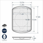 Nordic Ware Oven Crisp Baking Tray 2pc Set Includes Pan and Rack; Natural Aluminum For Air Frying, Crisping, Broiling, Baking