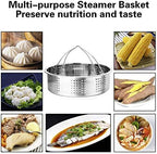 Steamer Basket, Egg Rack Holder, 7" Non-stick Springform Cake Pan, 50 Pcs Cake Paper for Instant Pot Accessories, Vegetable Food Steamer Rack. Fit Pot 5,6,8 qt Pressure