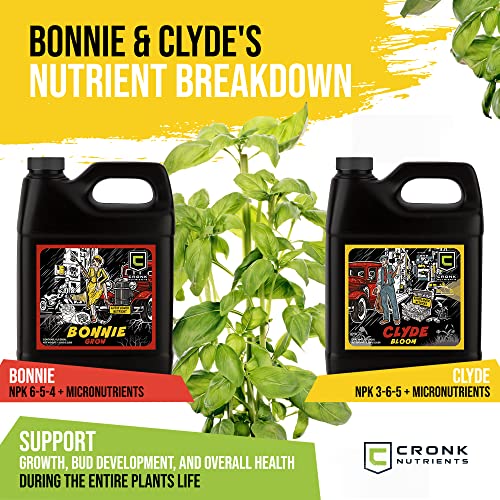 Cronk Nutrients Bonnie & Clyde Autoflower Nutrients Bloom and Grow – Yield Increasing Autoflower Plants Nutrient Kit – Easy to Use Plant Food – Optimal Formula for Optimal Results, 500mL