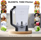 Replacement for Ninja Blender Pitcher 72OZ XL Blender Cups, Replacement for Ninja Blender Pitcher BL610 BL610BRN BL710WM BL710WMC CO650B CT610 C0610B CT610C CT611C 72oz Crushing Pitchers