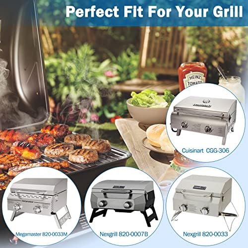 Adviace Grill Replacement Parts for Cuisinart CGG-306, Nexgrill 820-0033 820-0007B 820-0015 820-0007 820-0007G, Megamaster 820-0033M, Replacement 306-20133 820-0033-05 Flame Tamer, 2-PACK