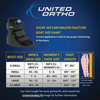 United Ortho Short Air Cam Walker Fracture Boot, Small, Black
