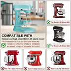 Flat Beater for KitchenAid 5-6 Quart Bowl-Lift Stand Mixer, Stainless Steel Paddle Attachments Fits for Kitchenaid Professional 5 Plus and 600 Seris Mixer, Mixing Accessories, Dishwasher Safe