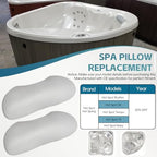 2 Pack 77444 Grey Pillow Replacement for Hot Spring/Hot Spot Watkins Hot Tub 2015-2019 Spa Model, Hot Tub Spa Head Rest Pillows Fits Hot Spot Relay Rhythm SX Tempo TX Spa Neck Pillow