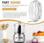 DLC-2AWBC-1 Food Processor lid Replacement for Cuisinart DLC-2A Mini Prep Plus Food Processor 3 Cup,Work Bowl Cover Models