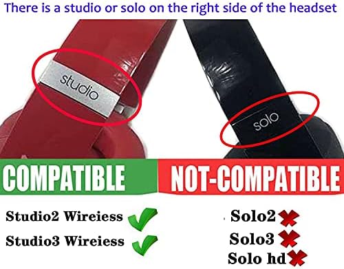 Studio 2 Headband Replacement Parts Accessories Studio 3 Headband Repair Kit Compatible with Studio 2.0 Studio 3.0 Wireless Top Headband (Studio2- Matte Black)
