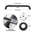 Grab Bars for Shower, 1 Pack 16-Inch Anti Slip Shower Handles for Elderly, Safety Shower Grab Bar, Stainless Steel Handicap Grab Bars for Bathroom (Black 1" Diameter)
