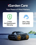 iGarden Robotic Pool Cleaner K Series, Cordless Pool Vacuum Robot for Inground & Above Ground Pools, Smart Navigation, Touchscreen, Self-Parking, Cleans Floor, Wall & Waterline, 220 Min