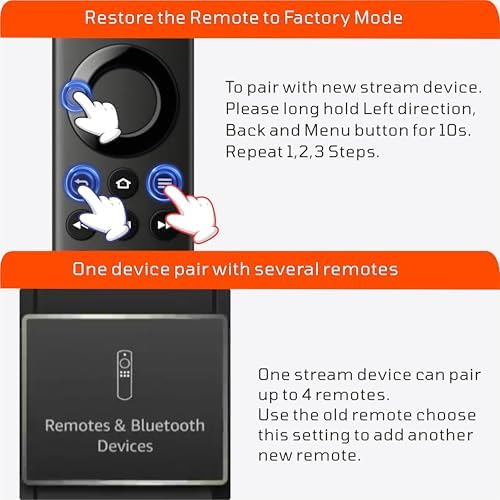 Replacement Voice Remote for Insignia, Toshiba, AMZ 2-Series, 4-Sereis, Omni, Pioneer, TCL, Hisense Smart TVs, for Streaming Devices, 1-Year Warranty, Compatible with Fire Smart TV