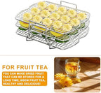BBQ-PLUS Upgraded Dehydrator Rack Stainless Steel Air Fryer Stand for Ninja Foodi AG300, AG300C, AG301, AG301C, AG302, AG400, IG301A Ninja Foodie Grill Accessories Roasting Rack for Oven and Grill