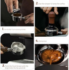 Puck Screen 54mm, V2 0.8mm Thickness Espresso Puck Screen for Portafilter, 304 Stainless Steel 54mm Puck Screen with Acrylic Storage Box, Espresso Screen for Breville Barista Portafilter Accessories