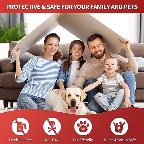LULUCATCH Sticky Mouse Traps, 24 Pack Pre-baited Glue Traps, Foldable Bulk Non-Toxic Indoor Mouse Glue Boards for Insects, Snake, Lizard, & Spider, Pet Child Safe & Easy to Use Pest Control