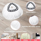 Mop Replacement Heads 4 Pcs & 1 Scrub Brush & 1 Base Set for Ocedar Easywring 1-Tank System,Microfiber Spin Mop Replacement Head,Machine Washable for Bathroom,Kitchen,Tub and Tile