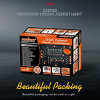 HORUSDY 238-Piece Pegboard Hooks Assortment, Pegboard Accessories with Pegboard Bins for Organizing Various Tools