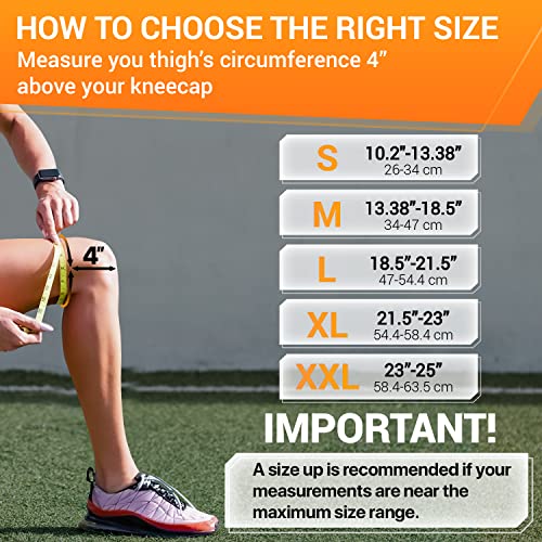 DR. BRACE ELITE Knee Brace with Side Stabilizers & Patella Gel Pads for Maximum Knee Pain Support and fast recovery for men and women-Please Check How To Size Video (Mars, Medium)